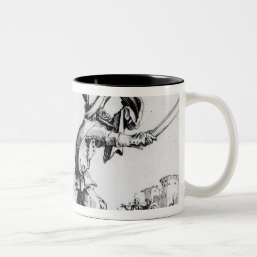 Balli de Sfessania, c.1622 Tweekleurige Koffiemok (Rechts)