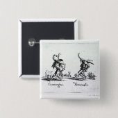 Balli de Sfessania, c.1622 Vierkante Button 5,1 Cm (Voorkant /achterkant)