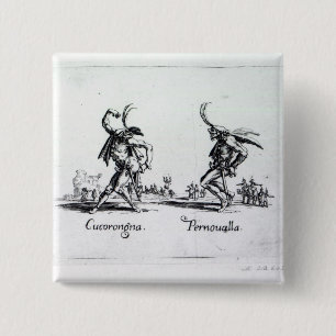 Balli de Sfessania, c.1622 Vierkante Button 5,1 Cm