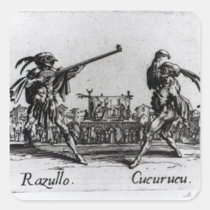 Balli de Sfessania, c.1622 Vierkante Sticker