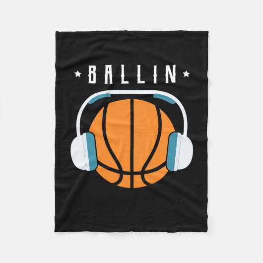 Ballin Basketball Art Fleece Deken (Voorkant)