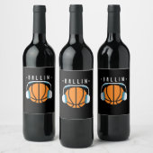 Ballin Basketball Art Wijn Etiket (Flessen)