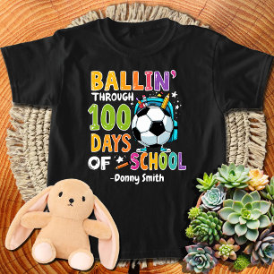 Ballin' door 100 dagen school t-shirt