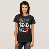 Ballin' Through 100 Days Of School Soccer Boys Ki T-shirt (Voorkant volledig)