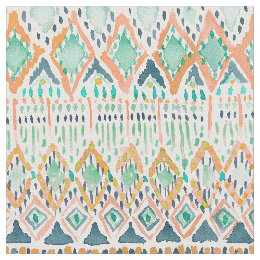 BALLIN’ TRIBAL Boho Summer Geometric Stof (Close Up)