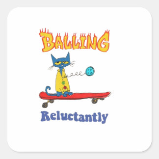 Balling Korte Mouw Vierkante Sticker