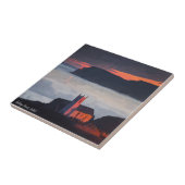 Ballintoy Church, Ierland bij zonsondergang Tegeltje (Zijkant)