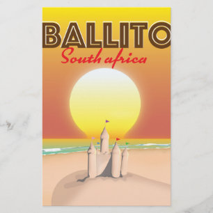 Ballito Zuid-Afrikaanse reisposter Briefpapier