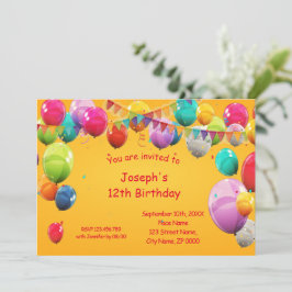 BALLOENINVITATIE OP DE TWEEDE DAG KAART