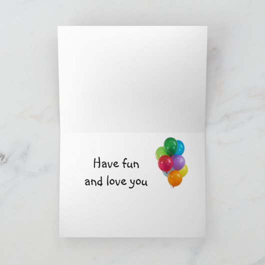 BALLOENS BINNEN EN WIL OOK VOOR DE TWEEDE DAG! FEESTDAGEN KAART (Binnen)