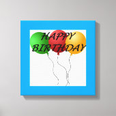 BALLOENS "HAPPY BIRTHDAY" CANVAS AFDRUK (Voorkant)
