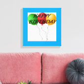 BALLOENS "HAPPY BIRTHDAY" CANVAS AFDRUK (Insitu (Woonkamer))