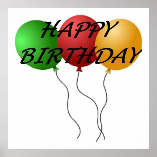 BALLOENS "HAPPY BIRTHDAY" POSTER (Voorkant)