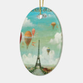 Balloing over Parijs Keramisch Ornament (Links)