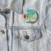 Balloing over Parijs Ronde Button 5,7 Cm (In situ)