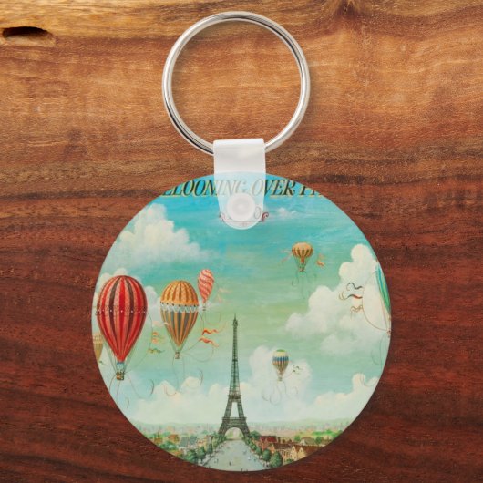 Balloing over Parijs Sleutelhanger (Voorkant)