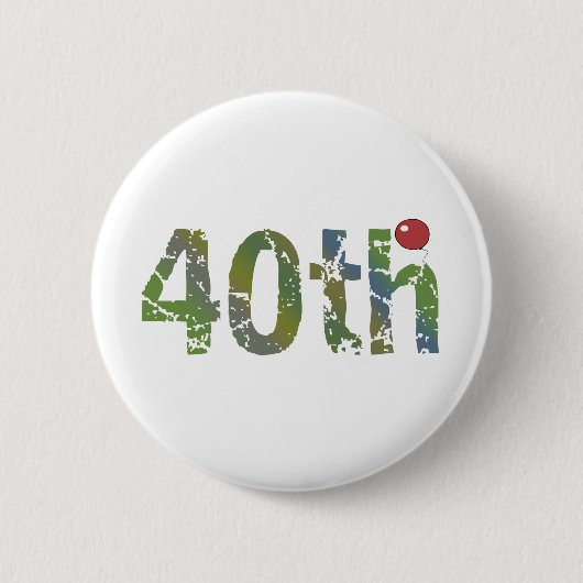 Ballon 40th Birthday Gifts Ronde Button 5,7 Cm (Voorkant)