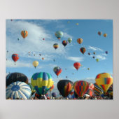 Ballon Albuquerque in de ochtend Poster (Voorkant)