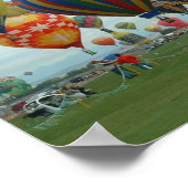 Ballon Albuquerque in de ochtend Poster (Hoek)