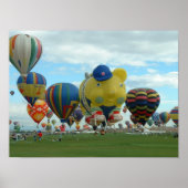 Ballon Albuquerque in de ochtend Poster (Voorkant)