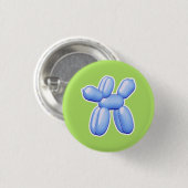 Ballon Animal Dog Blue Ronde Button 3,2 Cm (Voorkant /achterkant)
