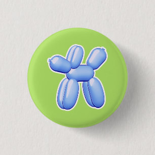 Ballon Animal Dog Blue Ronde Button 3,2 Cm