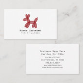 Ballon Animal Party Event Planner Visitekaartje (Voorkant / Achterkant)