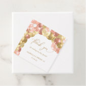 Ballon Arch Pink en Gold Sweet 16 Hartelijk dank Bedankjes Labels (In situ)