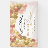 Ballon Arch Pink en Gold Vrijgezellenfeest Welkom Spandoek (Verticaal)