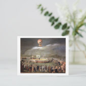 Ballon Ascension in the Gardens of Aranjuez, c.17 Briefkaart (Staand voorkant)