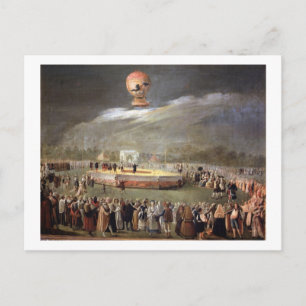 Ballon Ascension in the Gardens of Aranjuez, c.17 Briefkaart