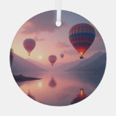 Ballon Avontuur Dromen Glas Ornament (Achterkant)