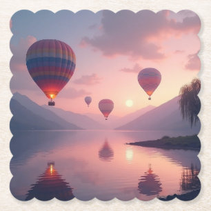 Ballon Avontuur Dromen Kartonnen Onderzetters