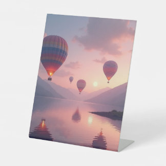 Ballon Avontuur Dromen Reclamebord Met Voetstuk