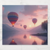 Ballon Avontuur Dromen Sparkling Wijnetiket (Enkel label)