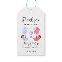 Ballon Baby Geslacht Reveal Bedankje Cadeau Tags