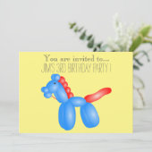 Ballon baby of peuter, jong kind verjaardagsfeest kaart (Staand voorkant)