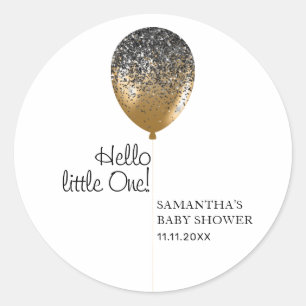 Ballon Baby Shower Feest Ronde Sticker