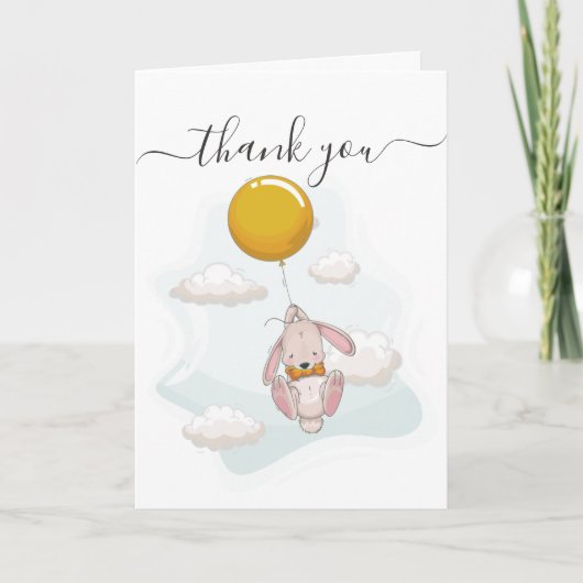 Ballon Baby shower Hartelijk dank Kaart (Voorkant)