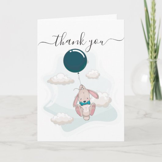 Ballon Baby shower Hartelijk dank Kaart (Voorkant)