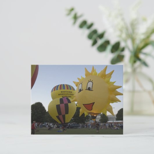 ballon-ballon-1 briefkaart (Staand voorkant)