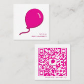 Ballon Bedrijfslogo | QR Code Vierkante Visitekaartje (Voorkant / Achterkant)