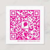 Ballon Bedrijfslogo | QR Code Vierkante Visitekaartje (Achterkant)
