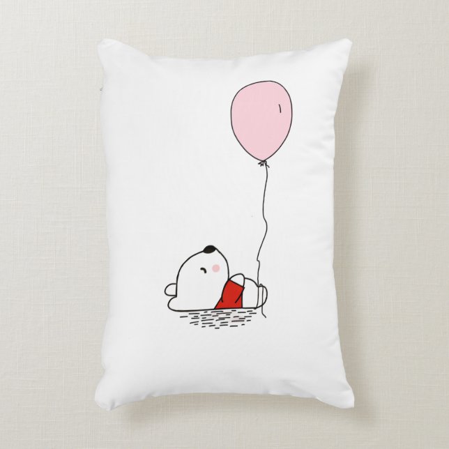 Ballon Beer Afloat Schattige Accent Kussen (Voorkant(Verticaal))