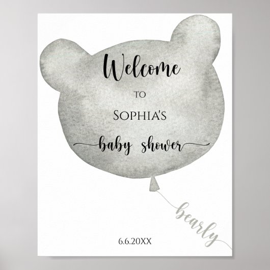 Ballon Beer Welkom Poster (Voorkant)