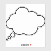 ballon-belletje-spraak-gedachte sticker (Vel)