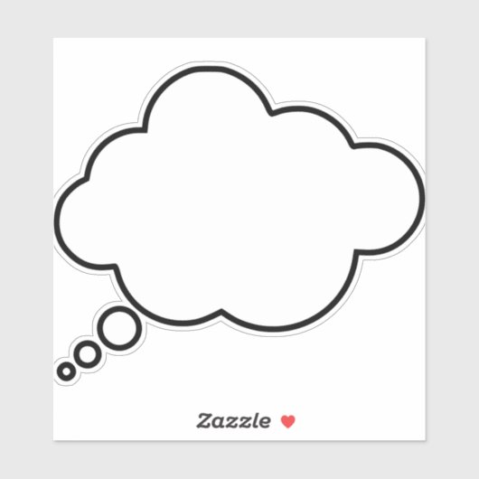 ballon-belletje-spraak-gedachte sticker (Vel)