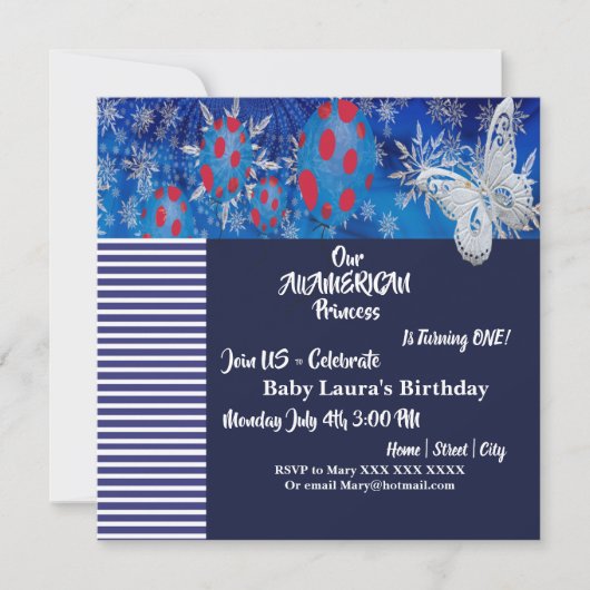 Ballon Birth Day Kaart (Voorkant)