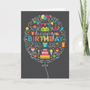 ballon Birthday Card Kaart