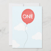 Ballon Birthday Invitation, ballonvaardige uitnodi Kaart (Achterkant)